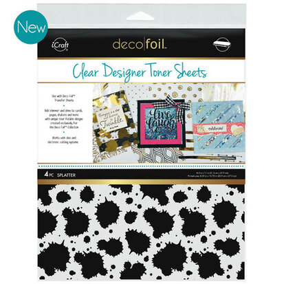 Splatter Clear toner sheets icraft