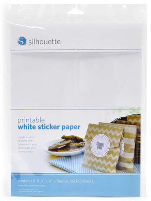 Witte Stickervellen SILHOUETTE