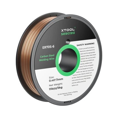 xTool 1 mm ER70S-6 Koolstofstaal lasdraad 5kg spoel