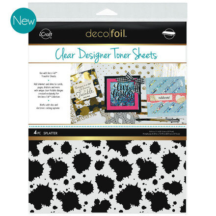 Splatter Clear toner sheets icraft