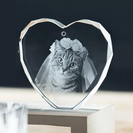 K5 Crystal faceted heart-shaped ornament (3x) xTool