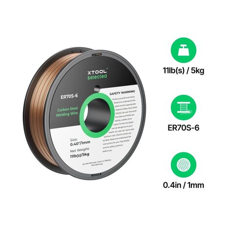 xTool 1mm ER70S-6 Carbon Steel Welding Wire 5kg Spool