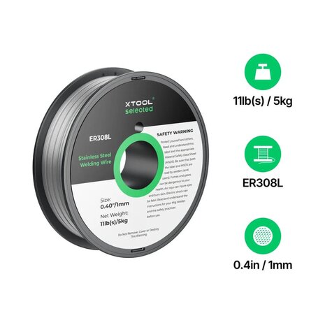 xTool 1 mm ER308L Stainless Steel Welding Wire 5 kg Spool