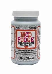 Mod Podge Mega Glitter Zilver 236ml