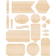 Singe Quill Fineerhout ass (18x) - We R Memory Keepers