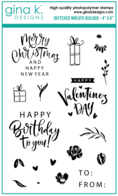 Sketched Wreath Builder (Clear Stamps) - Gina K Designs