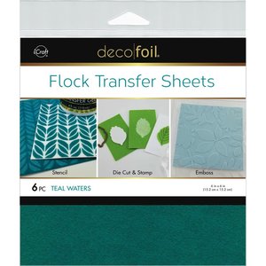 Teal Waters - Flock Transfer Sheets